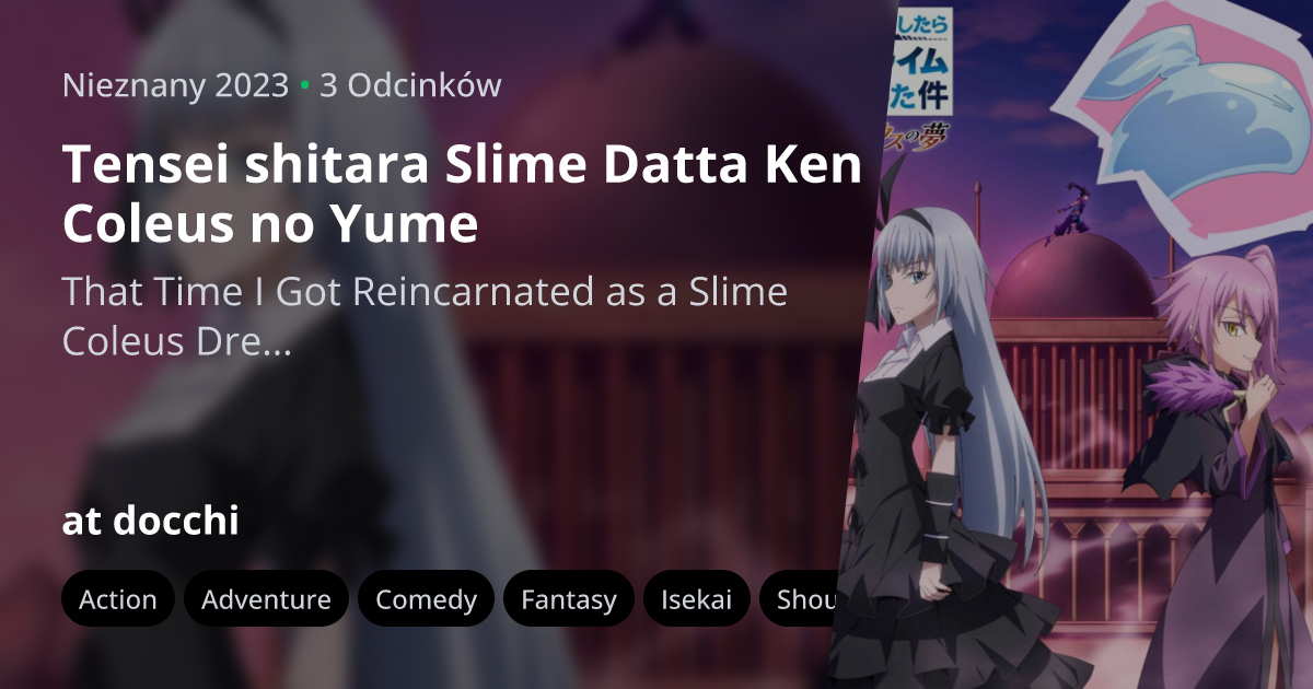 Tensei shitara Slime Datta Ken: Coleus no Yume - AnimeJL